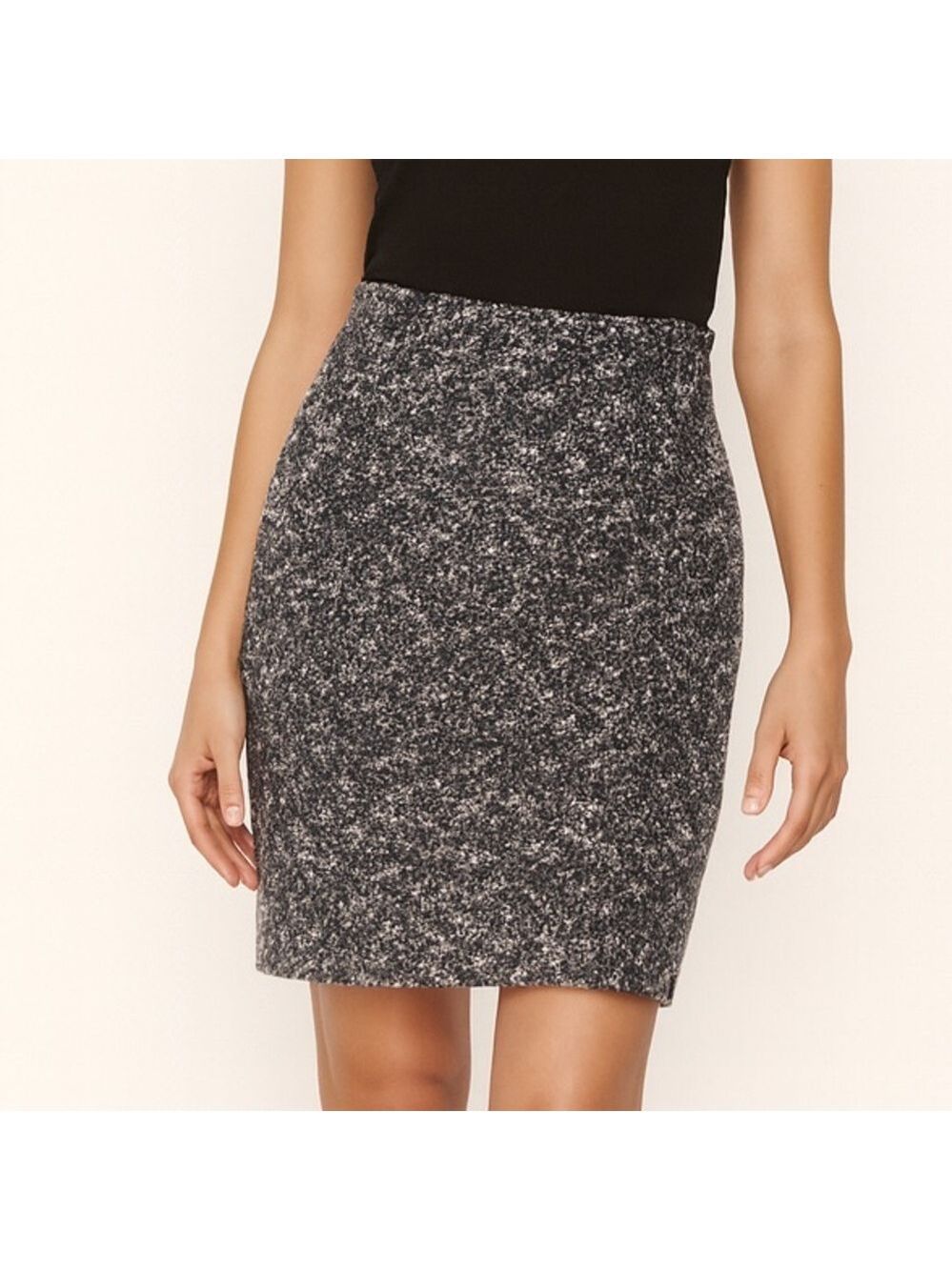 Ann Taylor Black and White Textured Pencil Skirt NWOT